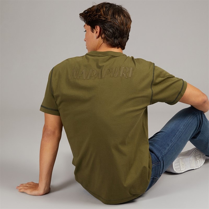 Napapijri Herren Umbra T Shirt Dark Olive