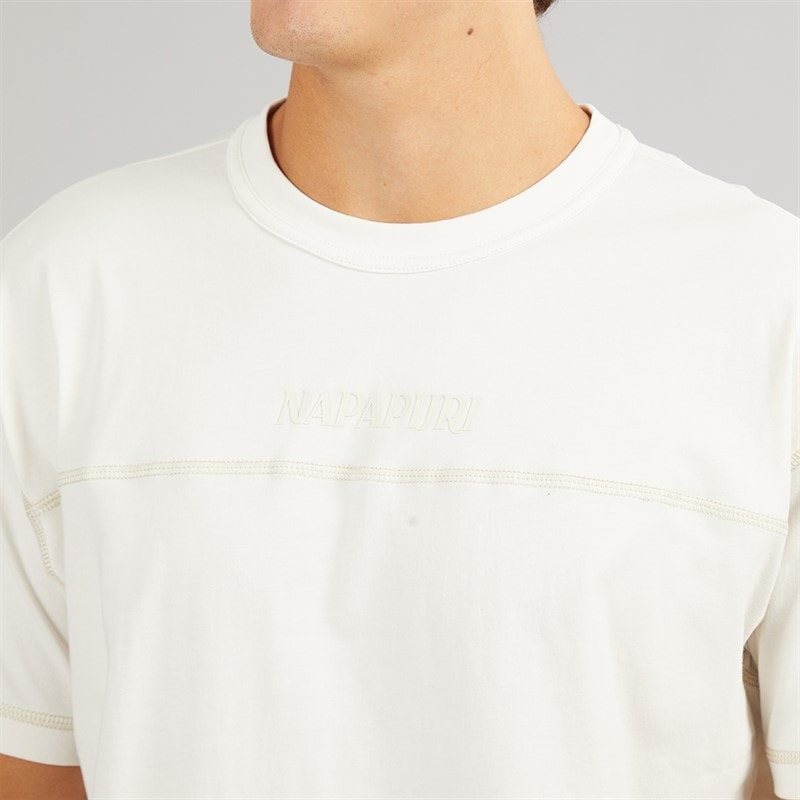 Napapijri Herren Umbra T Shirt White Whisper - Bild 3