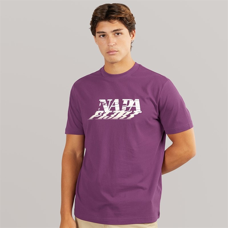 Napapijri Herren Lodestar T-Shirt Purple Pass