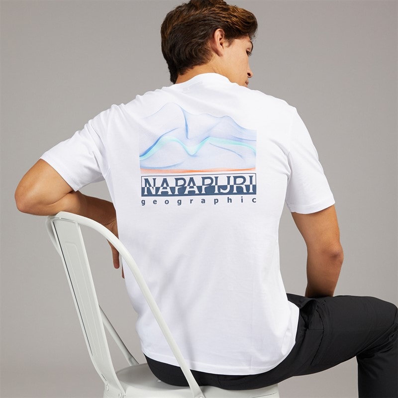 Napapijri Herren Rorvik T Shirt Bright White