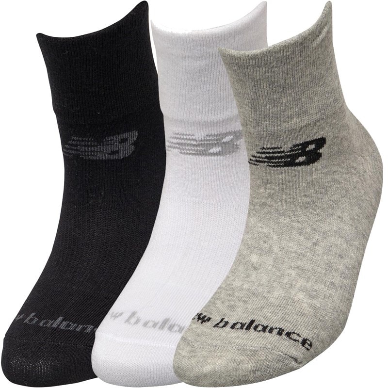New Balance Drie paar kwart sokken Zwart/Grijs/Wit - Afbeelding 2