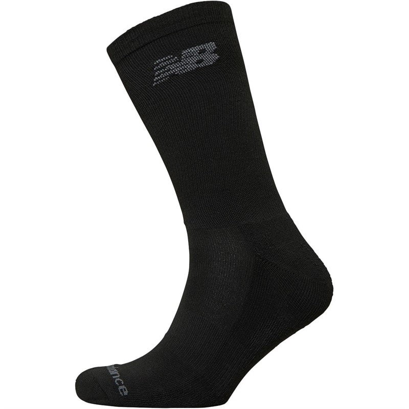 New Balance Tien Paar Gedempte Crew Sokken Zwart/Wit - Afbeelding 3