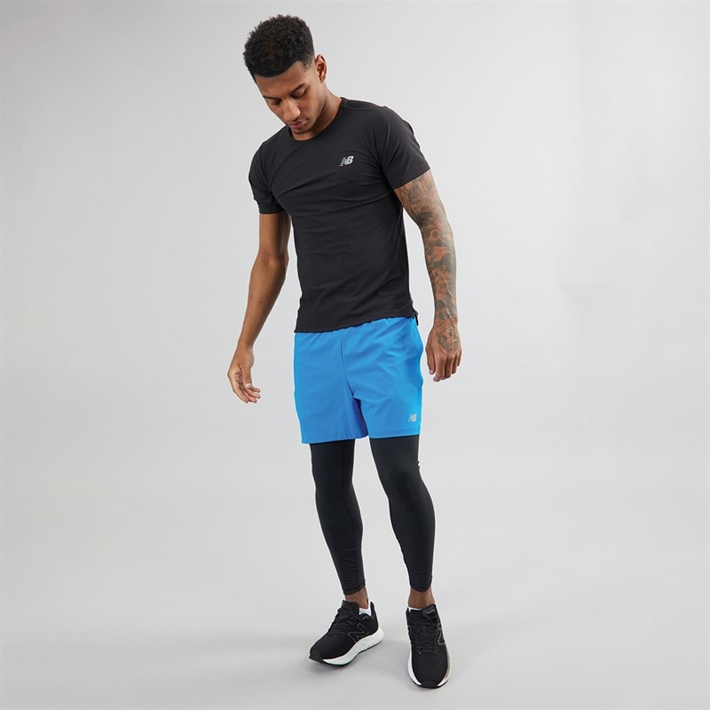 New Balance Heren NB Sleek Pocket Running Tight Leggings Schwarz - Afbeelding 4