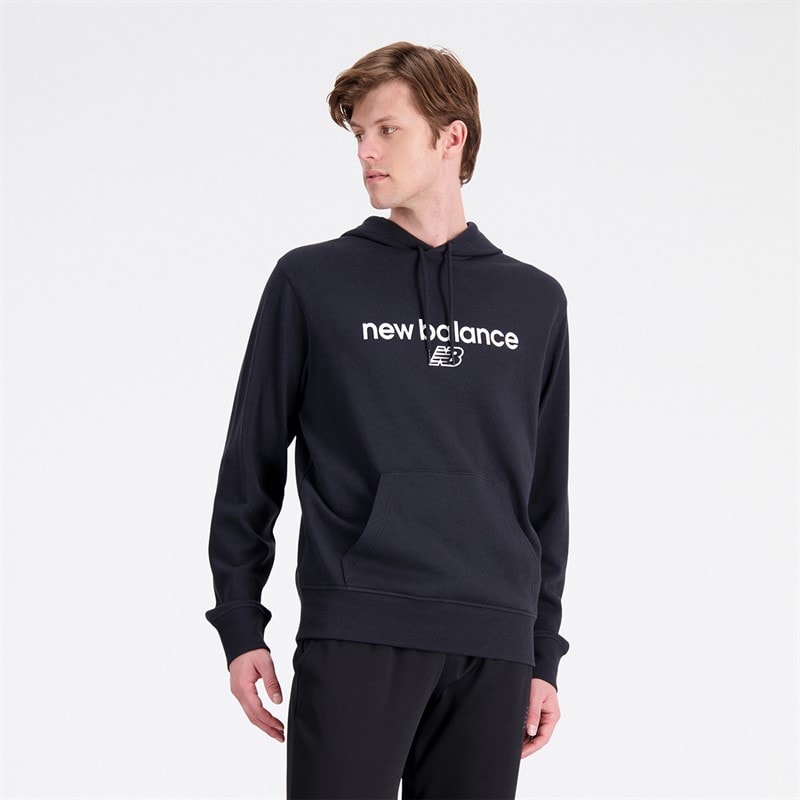 New Balance Heren Sport Logo Hoodie Zwart - Afbeelding 1