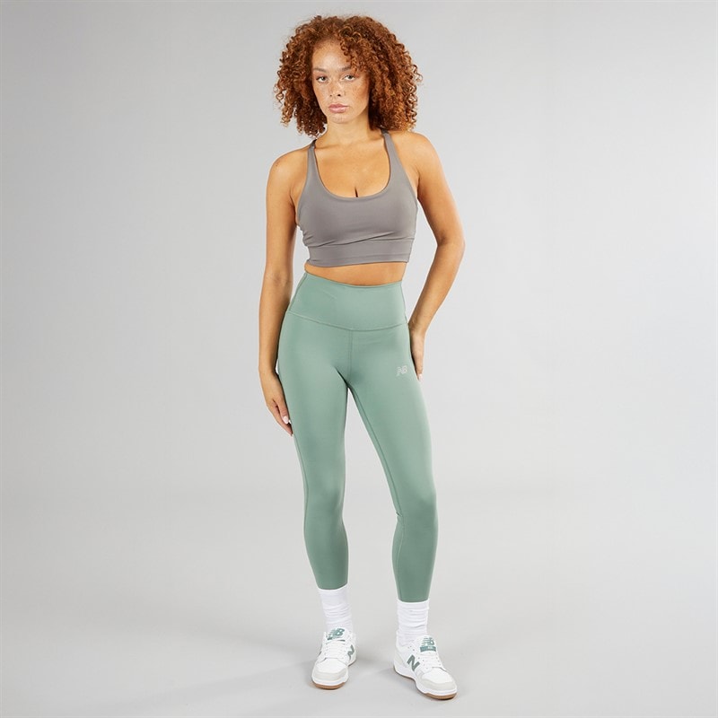 New Balance Dames Strak NB Dry Hoge Taille Strakke Legging Donker Jeneverbes - Afbeelding 4