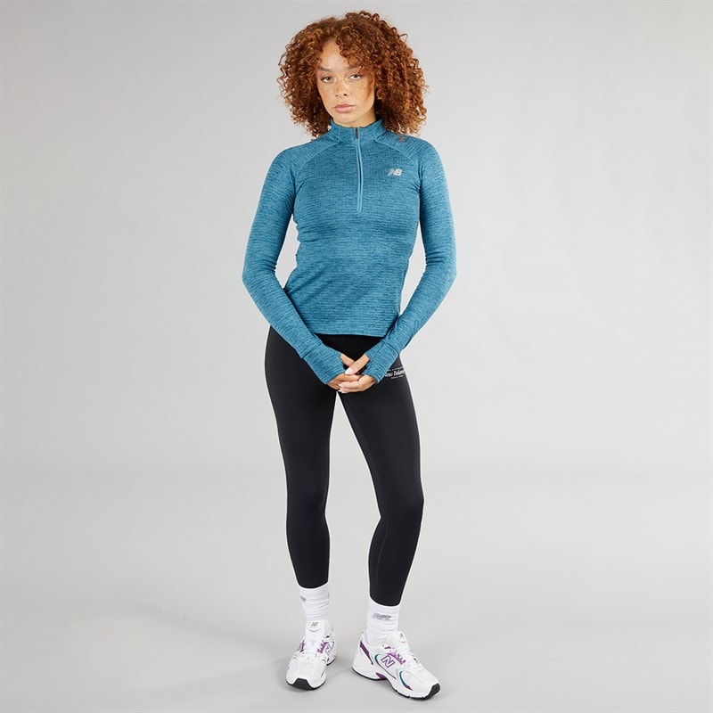 New Balance Top 1/2 z siatki dla niej kolor terrariowy – zdjęcie  3
