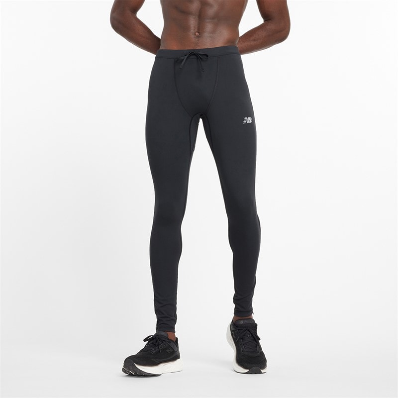 New Balance Heren Gestroomlijnde NB Dry Reflecterende Hardloop Tight Legging Zwart