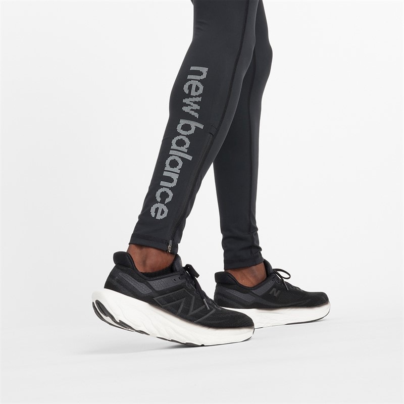 New Balance Heren Gestroomlijnde NB Dry Reflecterende Hardloop Tight Legging Zwart - Afbeelding 3