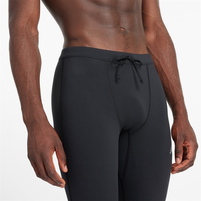 New Balance Heren Gestroomlijnde NB Dry Reflecterende Hardloop Tight Legging Zwart - Afbeelding 4