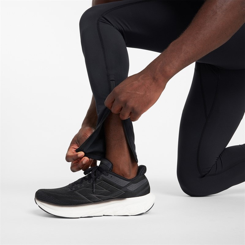 New Balance Heren Gestroomlijnde NB Dry Reflecterende Hardloop Tight Legging Zwart - Afbeelding 5