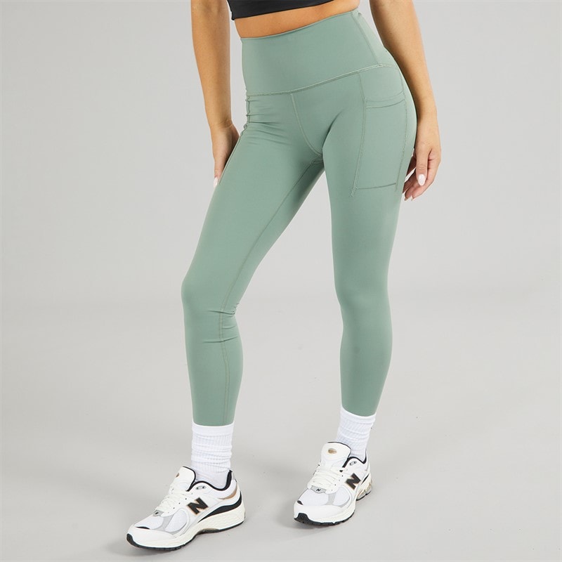New Balance Dames Strakke NBDry Zak Hoge Taille Strakke Leggings Donker Juniper
