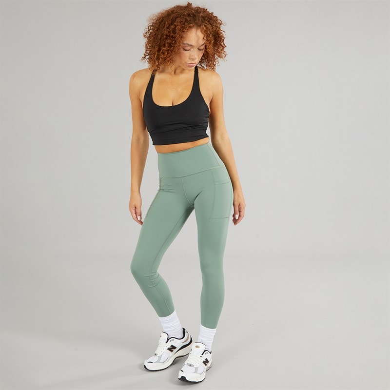 New Balance Dames Strakke NBDry Zak Hoge Taille Strakke Leggings Donker Juniper - Afbeelding 4
