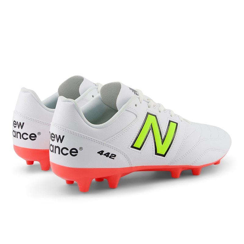 New Balance Heren 442 Academy V2 Stevige Ondergrond Voetbalschoenen Wit - Afbeelding 3