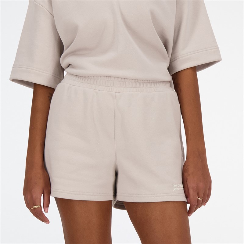 New Balance Shorts Molleton Femme Linear Heritage Moonrock - Image 4