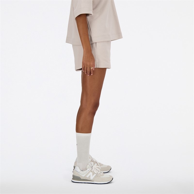 New Balance Shorts Molleton Femme Linear Heritage Moonrock - Image 5