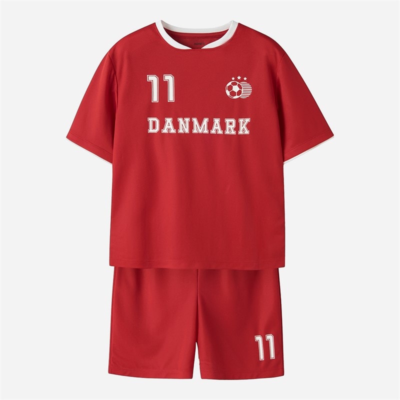 Name It Kinderen Denemarken Team Korte Sets True Red Denmark - Afbeelding 1