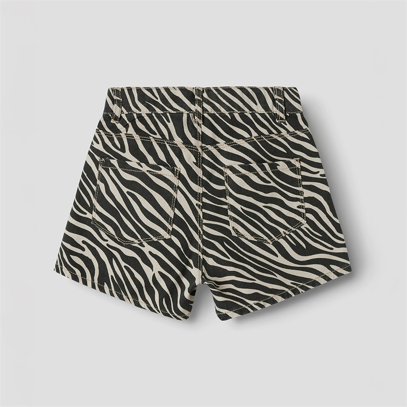 Name It Szorty różowe dla dziewczynki kolor Cement Zebra – zdjęcie  2