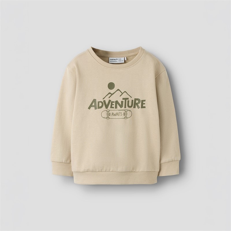 Name It Junge Mini Balas Sweatshirt Humus - Bild 4