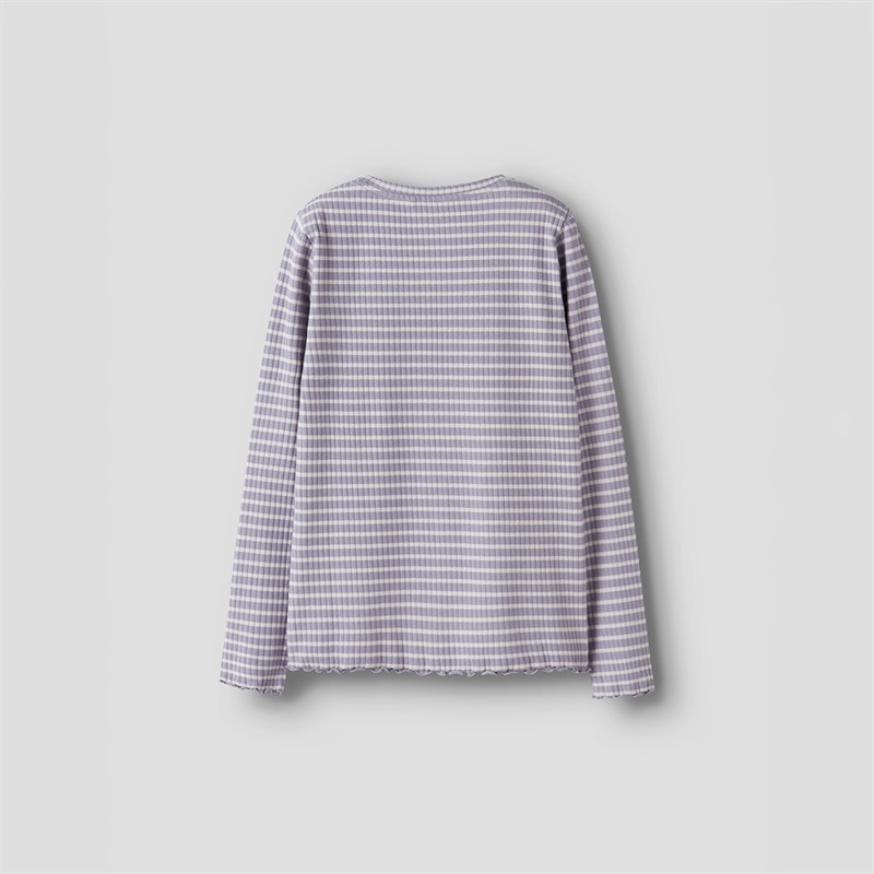 Name It Meisjes Vemma Lange Mouw T-shirt Lavender Gray - Afbeelding 2