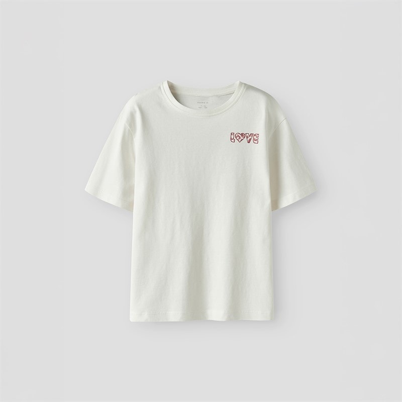 Name It Bonnie T-shirt dla dziewczynki kolor Cloud Dancer – zdjęcie  2