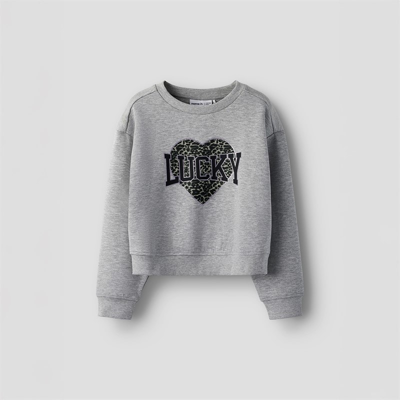 Name It Mädchen Bima Sweatshirt Grey Melange - Bild 2