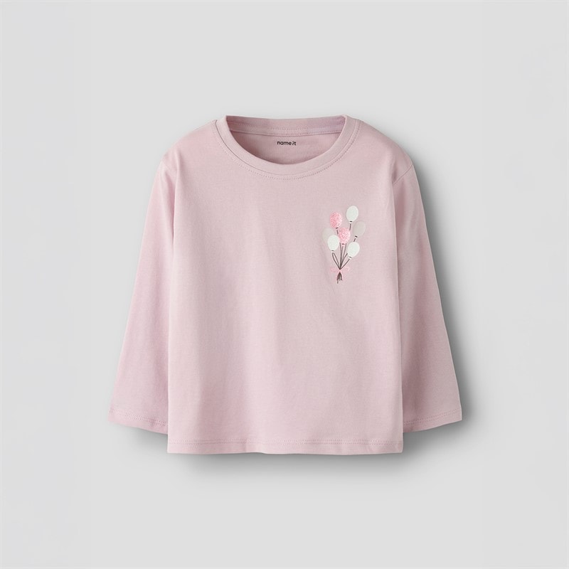 Name It Mädchen Velda Langarm T Shirt Dawn Pink - Bild 1