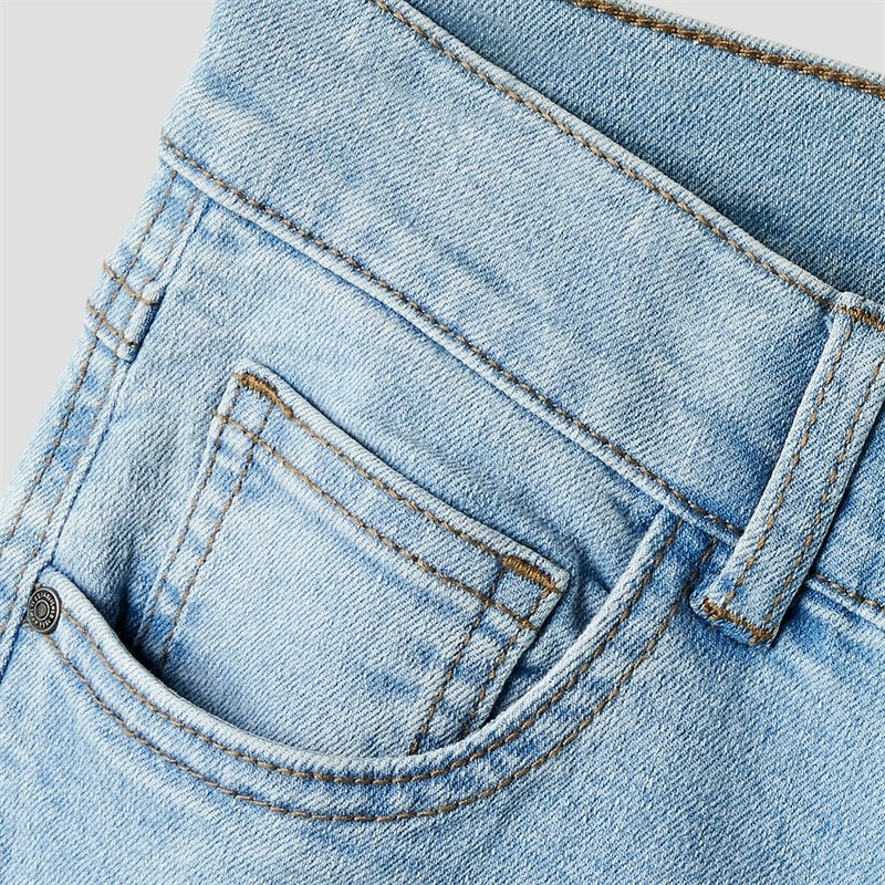 Name It Jeans larges roses Fille Light Blue Denim - Image 3