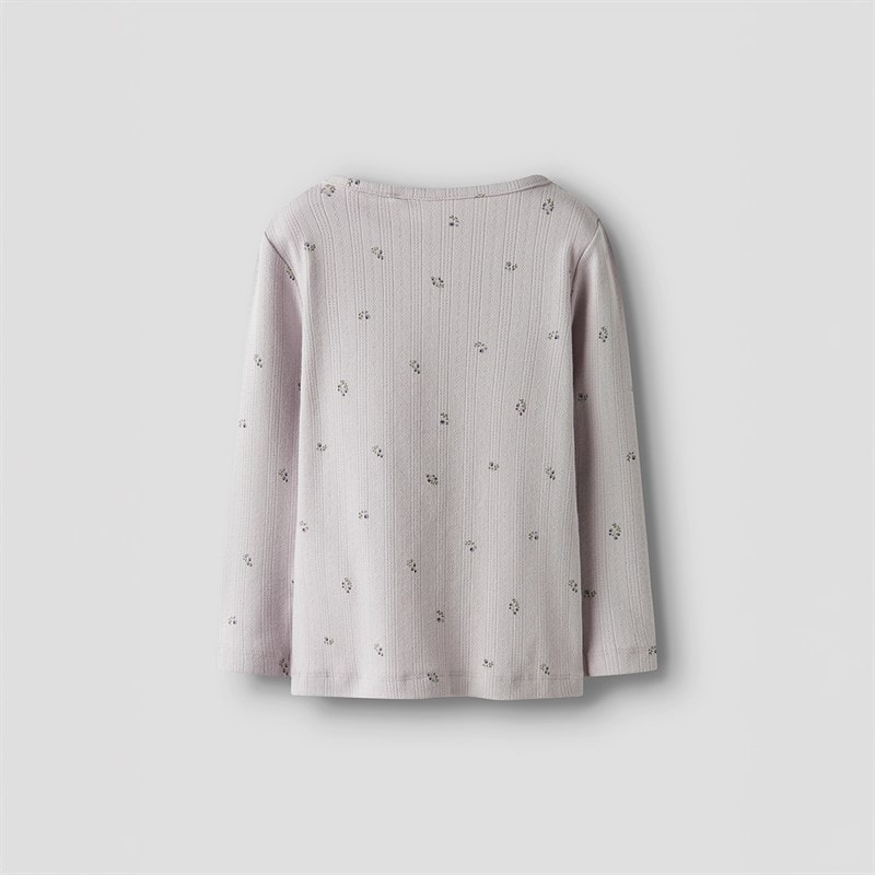 Name It Meisjes Bessen Lange Mouw T-shirt Lilac Marble - Afbeelding 2