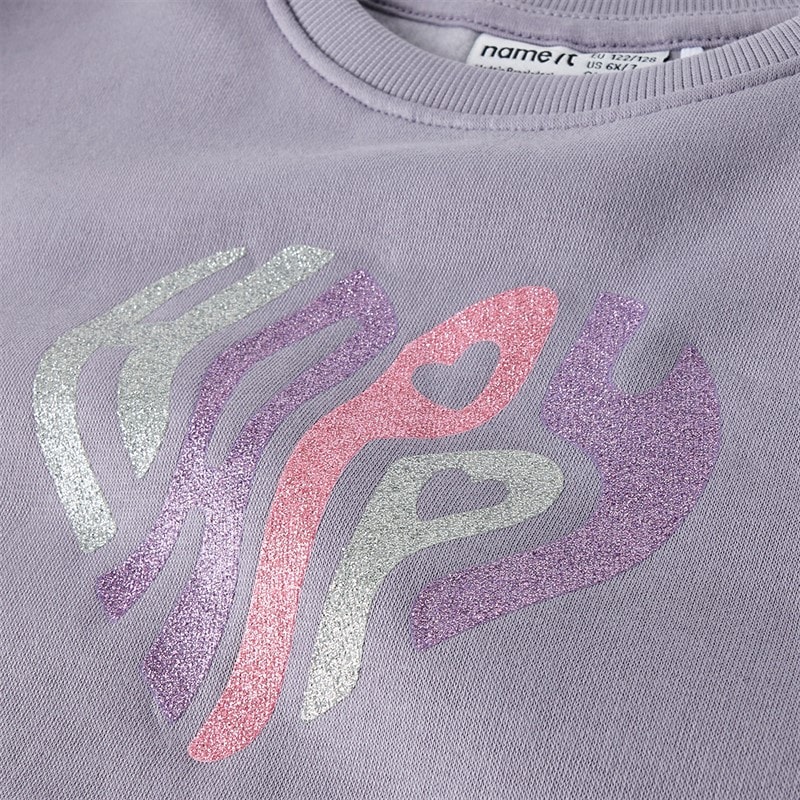 Name It Meisjes Selia Sweatshirt Lavender Gray - Afbeelding 3