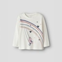 Name It T-shirt long Fille Valiane Cloud Dancer