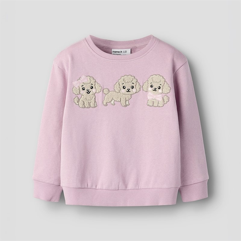 Name It Dyveke bluza dla dziewczynki kolor Mauve Mist – zdjęcie  2