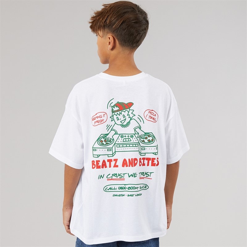 Name It Heinrick T-shirt dla chłopca kolor Bright White/Czerwony – zdjęcie  3