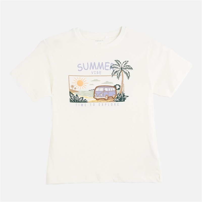Name It Jongens Finnur T Shirt Wolken danser/Voetbal