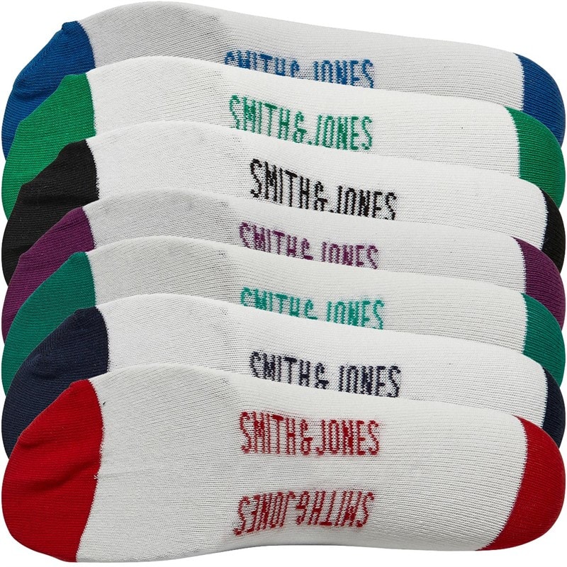 Smith And Jones Męskie Osric Seven Pack Trainer Liner Skarpety Sportowe Biały – zdjęcie  2