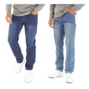 Smith And Jones Heren Sazzi Set van 2 Straight Fit Jeans Donkerwassing/Stonewash