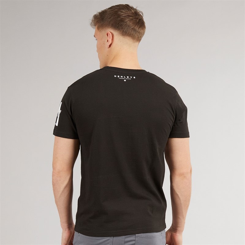 Henleys Hentyme T-shirt dla niego kolor czarny   – zdjęcie  2