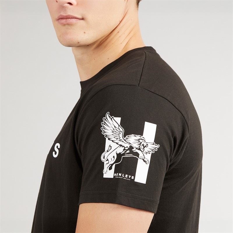 Henleys Hentyme T-shirt dla niego kolor czarny   – zdjęcie  3