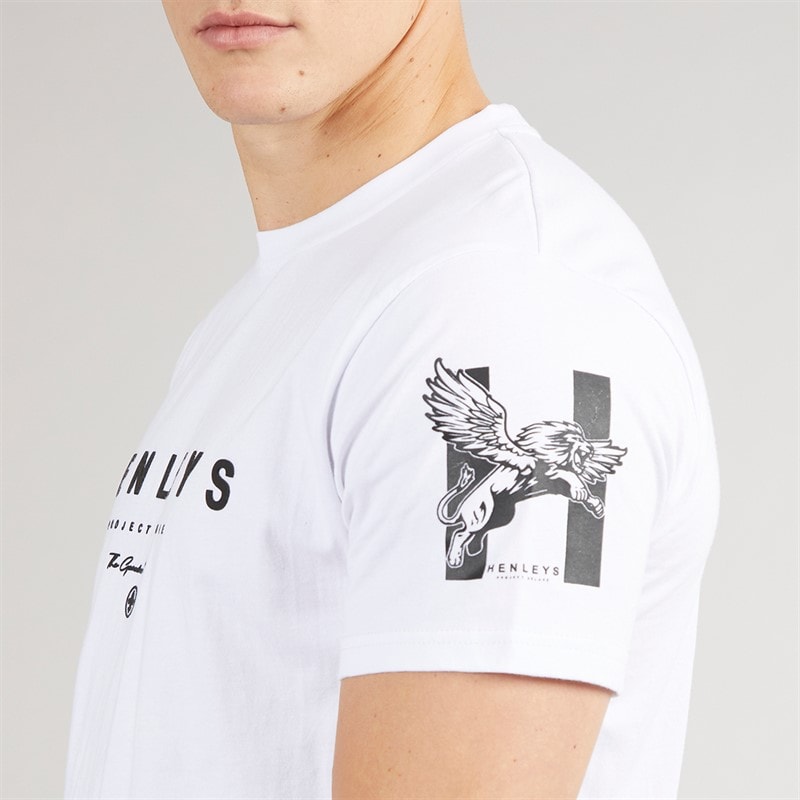 Henleys Herren Hentyme T-Shirts Weiß - Bild 3