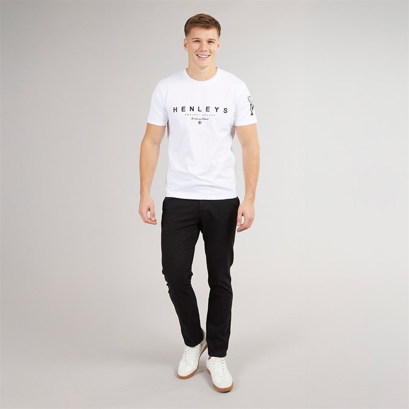 Henleys Herren Hentyme T-Shirts Weiß - Bild 4