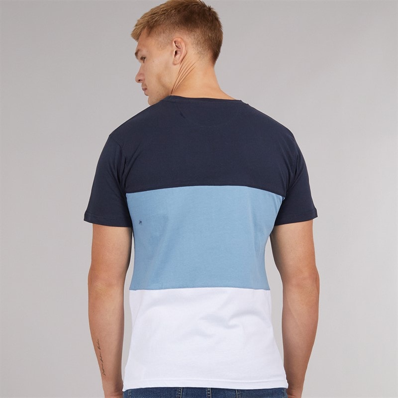 Henleys Herren Henpanel T Shirt Marineblau - Bild 2
