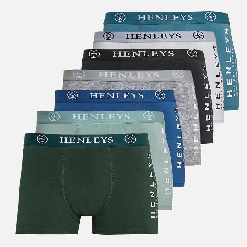 Henleys Homme Mactyme lot de sept henleys boxeurs multicolore