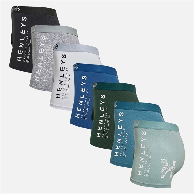 Henleys Herren Mactyme Sieben Pack Henleys Boxer Multi - Bild 2