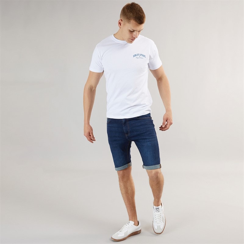 Henleys Flex szorty jeansowe dla niego kolor ciemny – zdjęcie  4