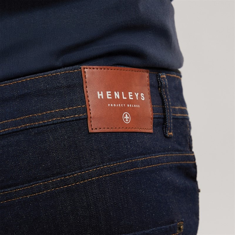Henleys Flex szorty jeansowe dla niego kolor surowy – zdjęcie  3