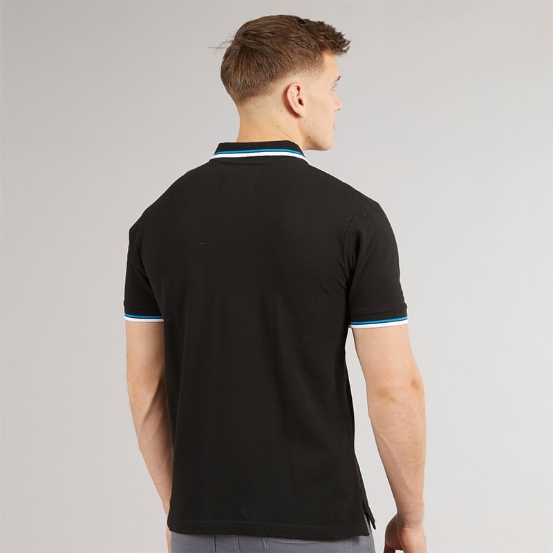 Henleys Heren Henalpha Polo Zwart - Afbeelding 2