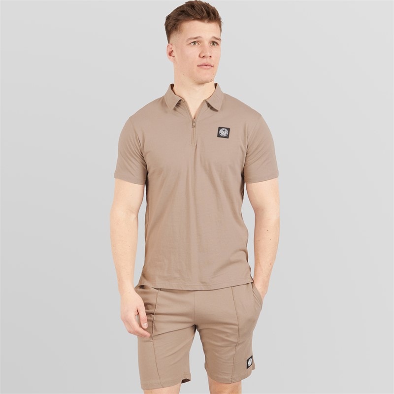 Henleys Ensemble polo et short Henychill Homme Taupe