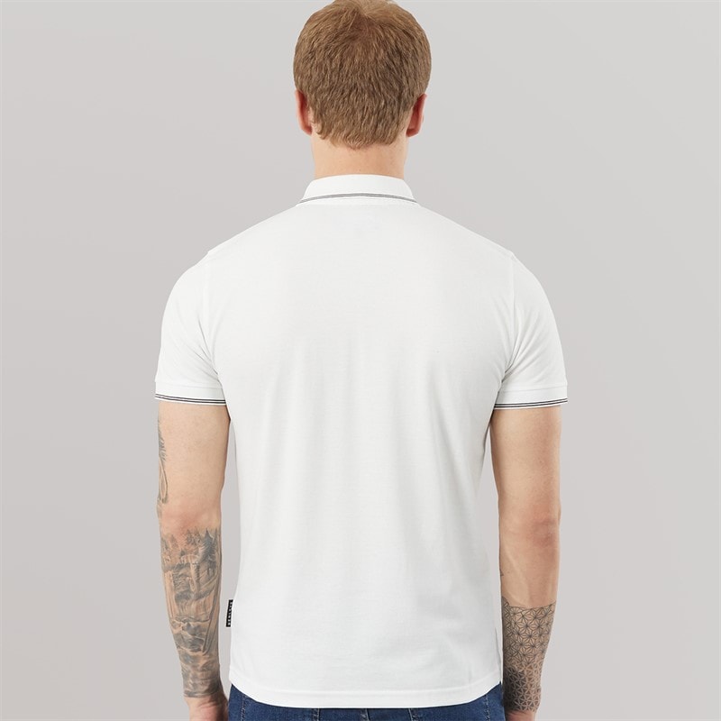 Henleys Heren Moorehen Polo shirt Wit - Afbeelding 2