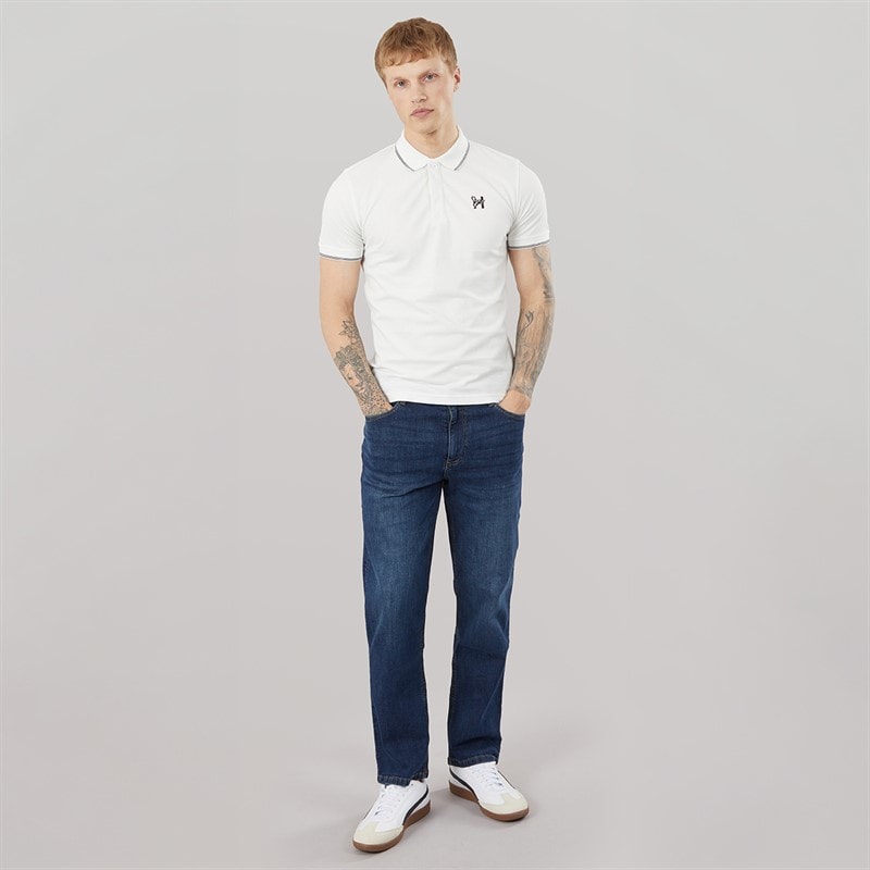 Henleys Heren Moorehen Polo shirt Wit - Afbeelding 4