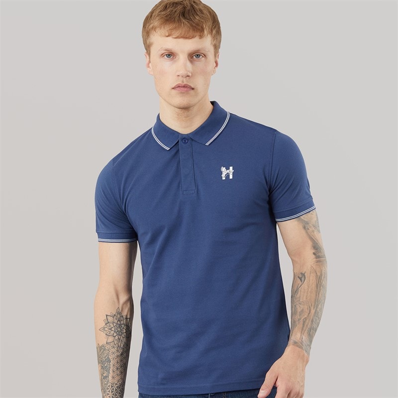 Henleys Herren Moorehen Poloshirt Navy