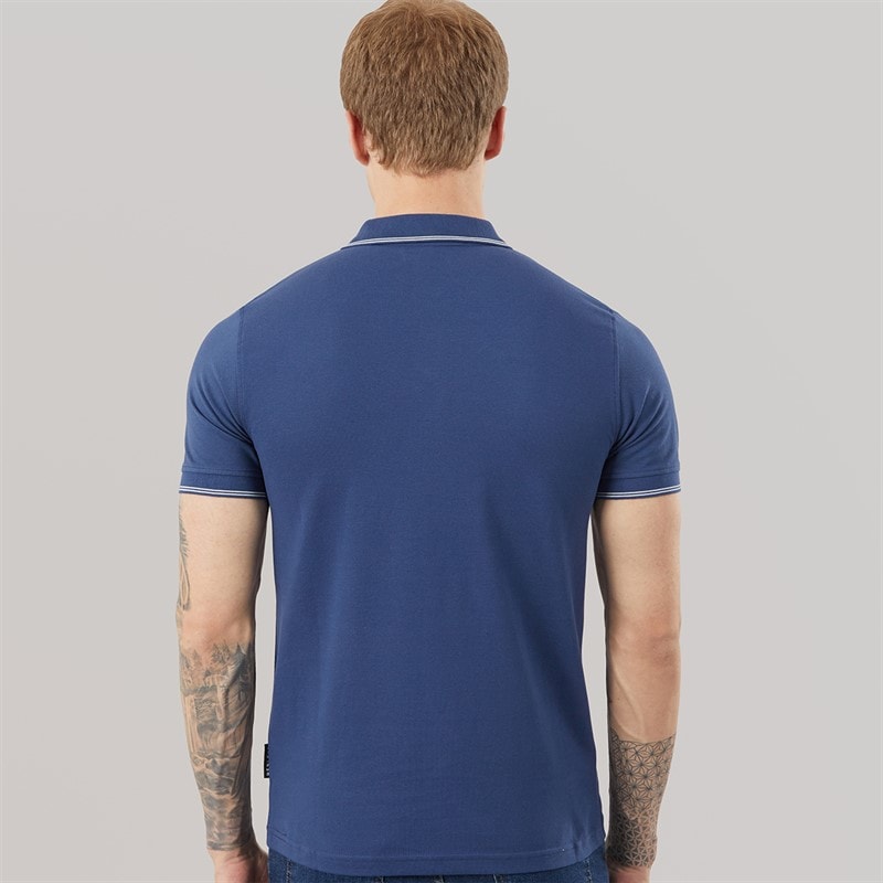 Henleys Herren Moorehen Poloshirt Navy - Bild 2